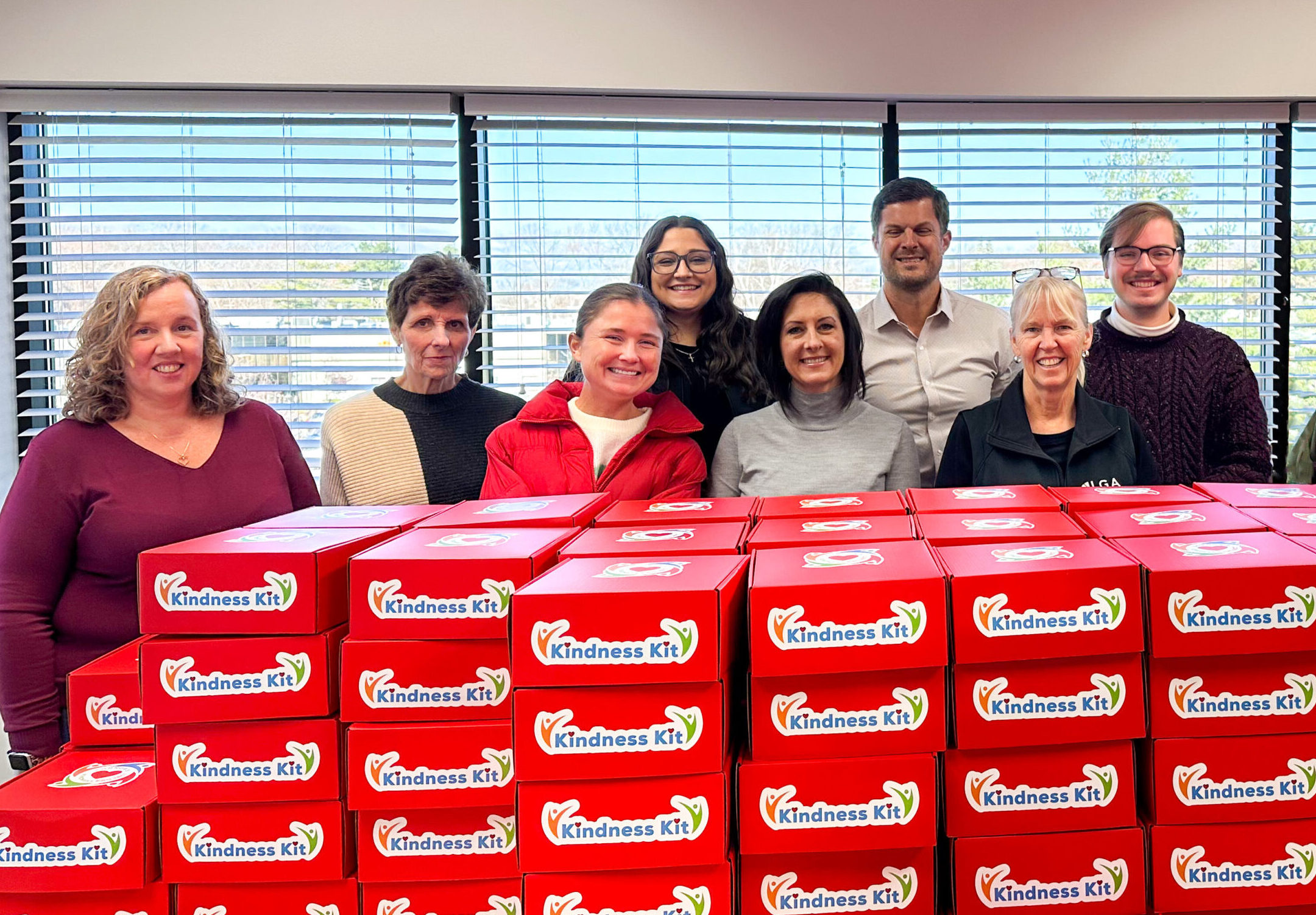Team Members of LGA, LLP packing Kindness Kits, each one designed to lift the spirits of children in need, at Connor’s Kindness Project.